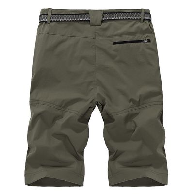 Men's quick dry shorts with zipper pockets back