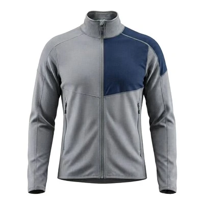 Men's Brushed Grid Stretch Mid-Layer Hiking Jacket factory